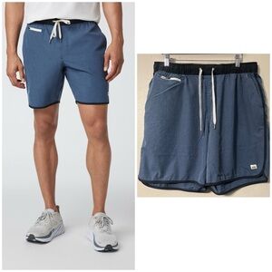 VUORI Banks Shorts Blue 7” Performance V Cycled 4-Way Stretch Mens L/XL